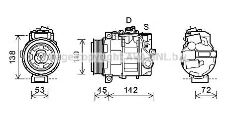 MSK577 Prasco compresor de aire acondicionado