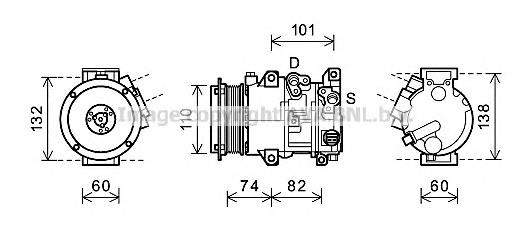 TOK628 Prasco compresor de aire acondicionado