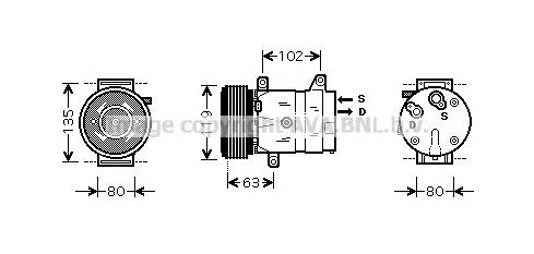 RTAK440 Prasco compresor de aire acondicionado