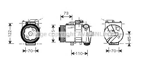 SAK018 Prasco compresor de aire acondicionado