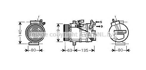 RTK392 Prasco compresor de aire acondicionado