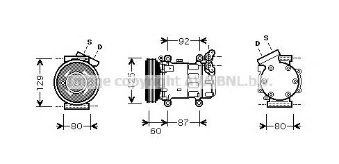 RTK080 Prasco compresor de aire acondicionado