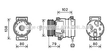 RTK474 Prasco compresor de aire acondicionado