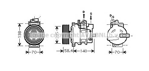 AIK262 Prasco compresor de aire acondicionado