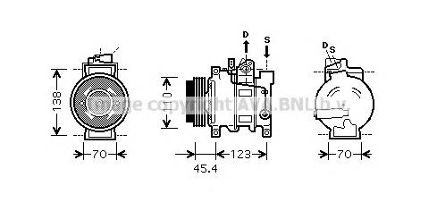 AIK227 Prasco compresor de aire acondicionado