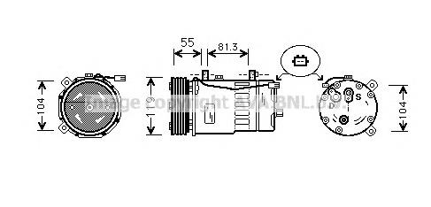 AIK001 Prasco compresor de aire acondicionado