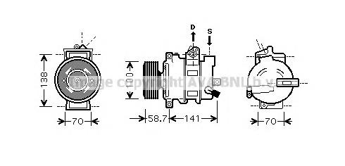 AIK279 Prasco compresor de aire acondicionado