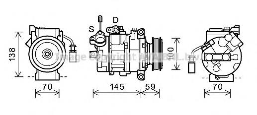 AIK342 Prasco compresor de aire acondicionado