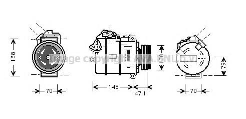 BWK306 Prasco compresor de aire acondicionado