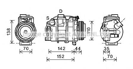 BWK423 Prasco compresor de aire acondicionado