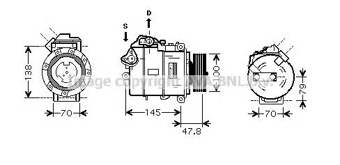 BWK331 Prasco compresor de aire acondicionado