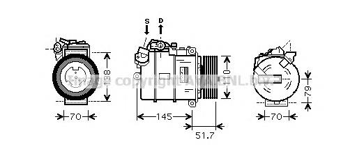 BWK329 Prasco compresor de aire acondicionado