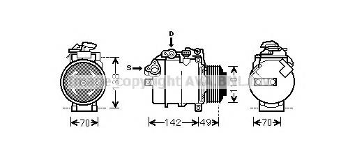 BWK387 Prasco compresor de aire acondicionado