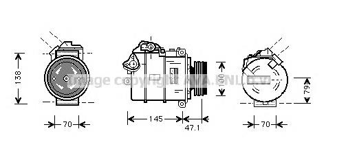 BWAK306 Prasco compresor de aire acondicionado