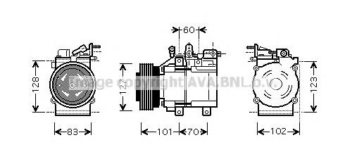 HYK123 Prasco compresor de aire acondicionado