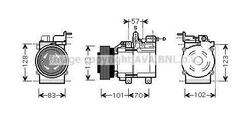 HYK209 Prasco compresor de aire acondicionado