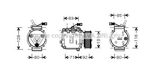 HDK169 Prasco compresor de aire acondicionado