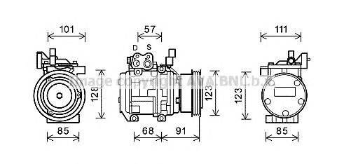 KAK145 Prasco compresor de aire acondicionado