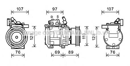 KAK177 Prasco compresor de aire acondicionado