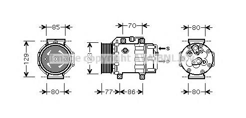 FDK378 Prasco compresor de aire acondicionado