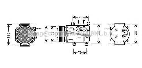 FDAK105 Prasco compresor de aire acondicionado