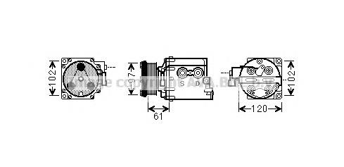 FDK436 Prasco compresor de aire acondicionado