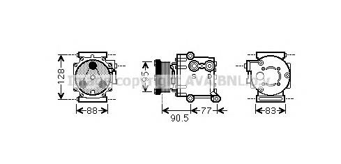 FDK434 Prasco compresor de aire acondicionado