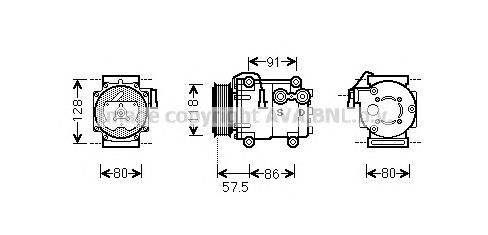 FDK451 Prasco compresor de aire acondicionado