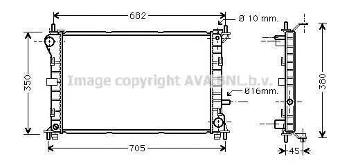 Radiador de água para Ford Focus I (DFW)