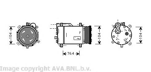 VWK170 Prasco compresor de aire acondicionado