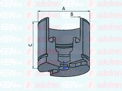 Émbolo, pinza del freno delantera D025256 Autofren