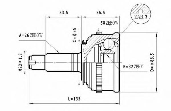 C.430 Statim junta homocinética exterior delantera