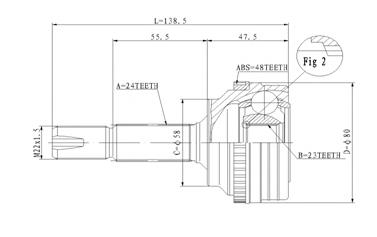 C585 Statim junta homocinética exterior delantera