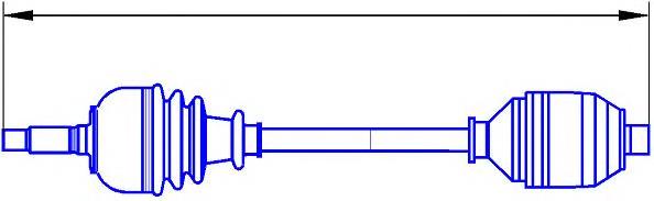 Árbol de transmisión delantero derecho 22596A Sercore