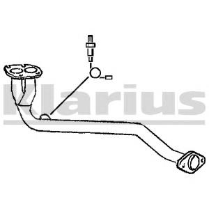 Tubo de admisión del silenciador de escape delantero BM70346 BM Catalysts