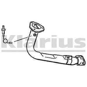 1607336680 Peugeot/Citroen tubo de admisión del silenciador de escape delantero