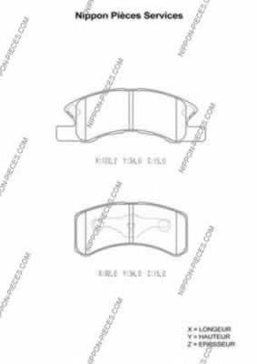 D360U03 NPS pastillas de freno delanteras