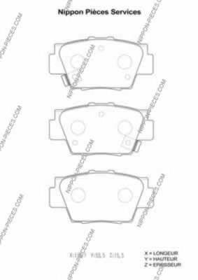 Pastillas de freno traseras H360A43 NPS