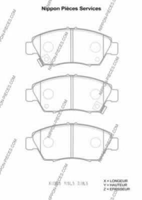 H360A34 NPS pastillas de freno delanteras