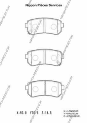 H361I09 NPS pastillas de freno traseras