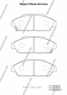 H360A51 NPS pastillas de freno delanteras