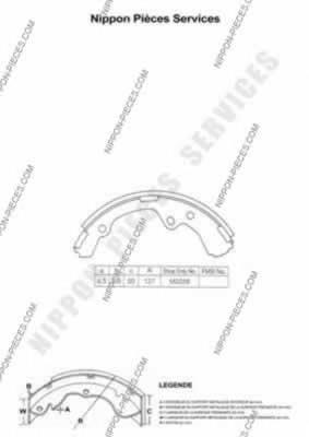 ADT34115 Blue Print zapatas de frenos de tambor delanteras