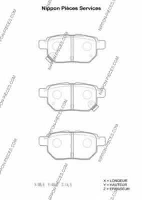 T361A34 NPS pastillas de freno traseras