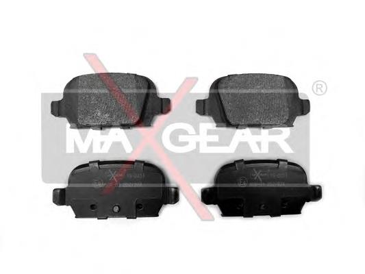 19-0451 Maxgear pastillas de freno traseras