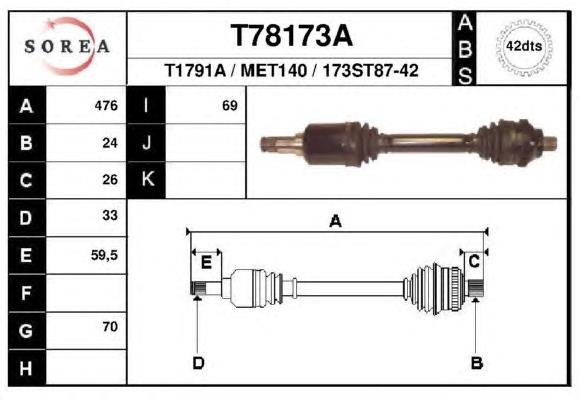 T78173A EAI anillo sensor, abs