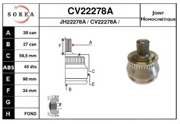CV22278AK EAI Junta homocinética