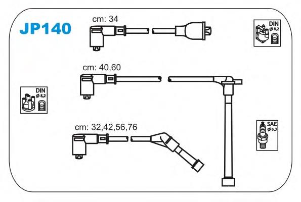 JP140 Janmor juego de cables de encendido