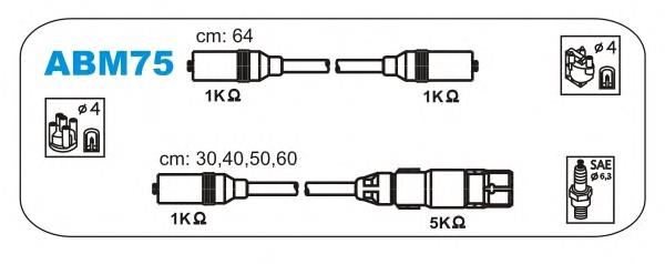 ABM75 Janmor juego de cables de encendido