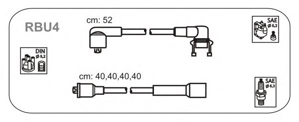 RBU4 Janmor Cables de alta tensión, juego
