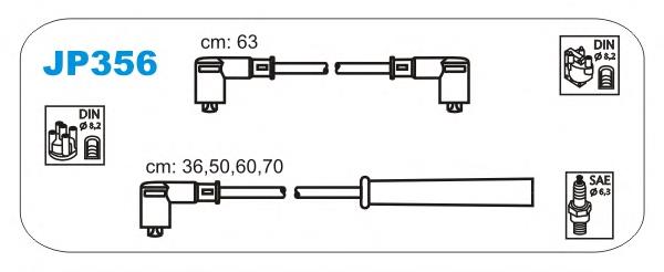 JP356 Janmor Cables de alta tensión, juego